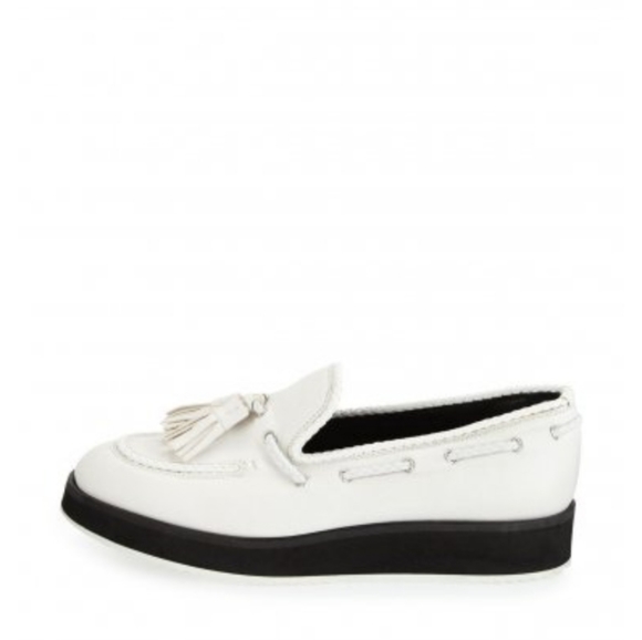 Rag & Bone McKenzie Tassel Leather Loafer, White - Picture 3 of 4
